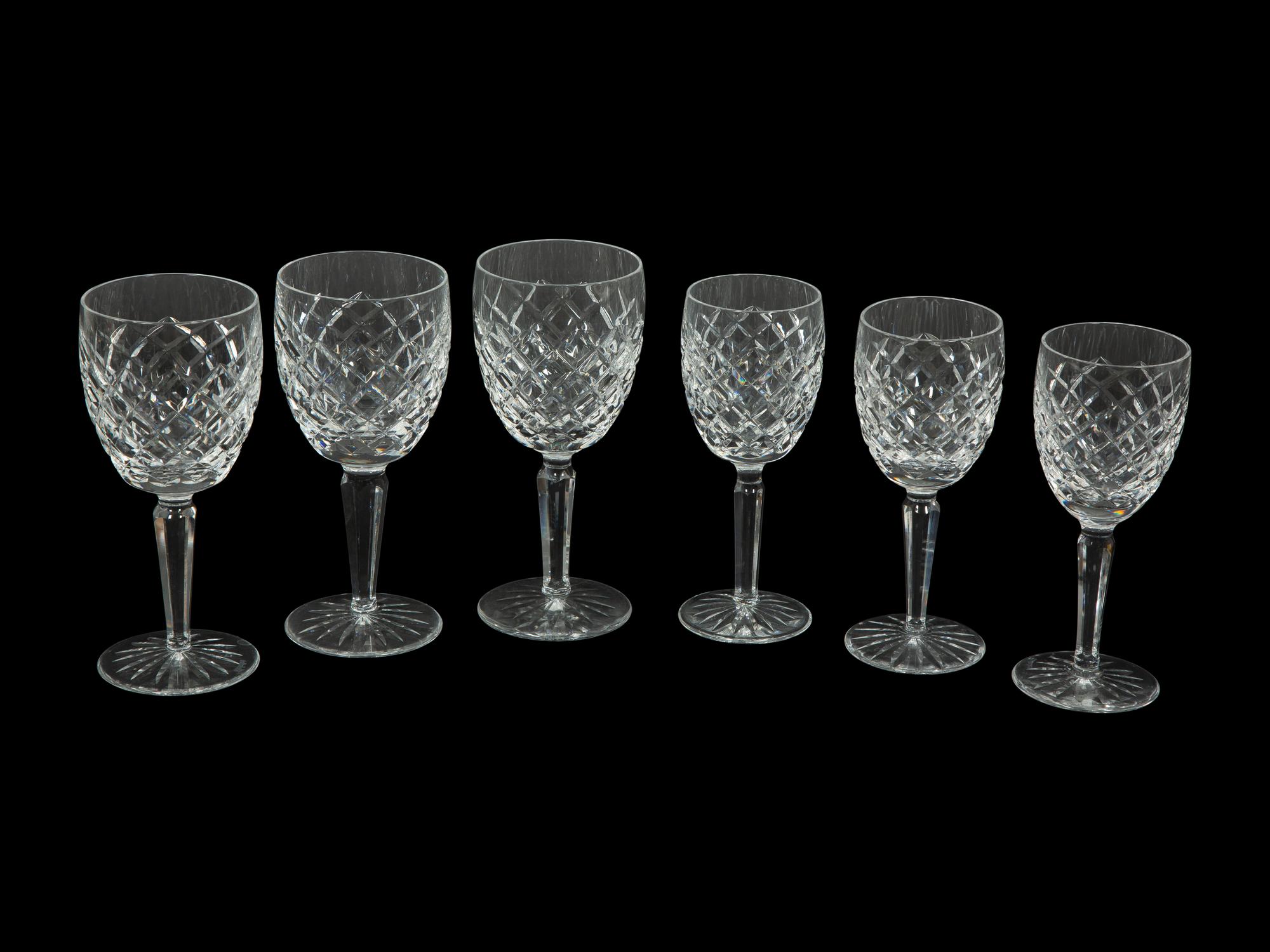 A Group of Waterford Cut Glass Stemware