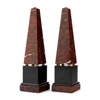 A Pair of French Marble Obelisks
