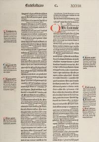 [BIBLE LEAVES - LATIN]. A group of 5 Bible leaves in Latin, comprising: