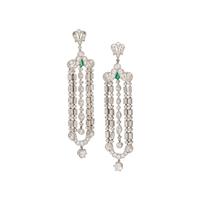 Diamond and Platinum Chandelier Earrings