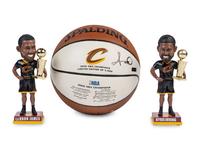 A Group of Cleveland Cavaliers 2016 NBA Championship Items Including Kyrie Irving Signed Autograph Basketball,