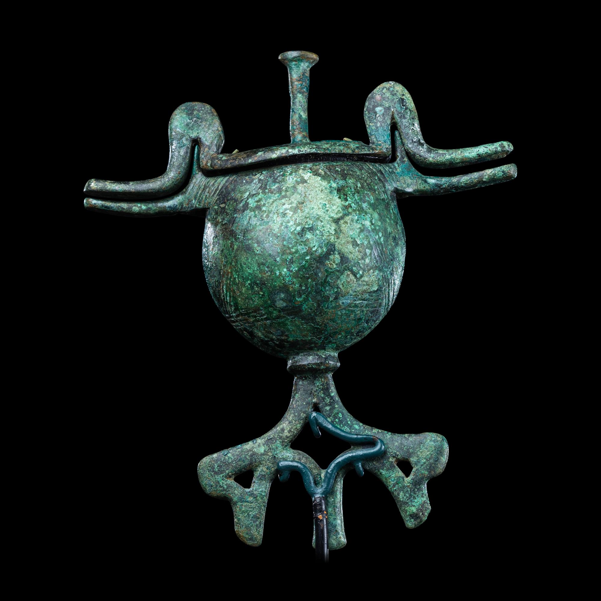 A Geometric Bronze Pyxis