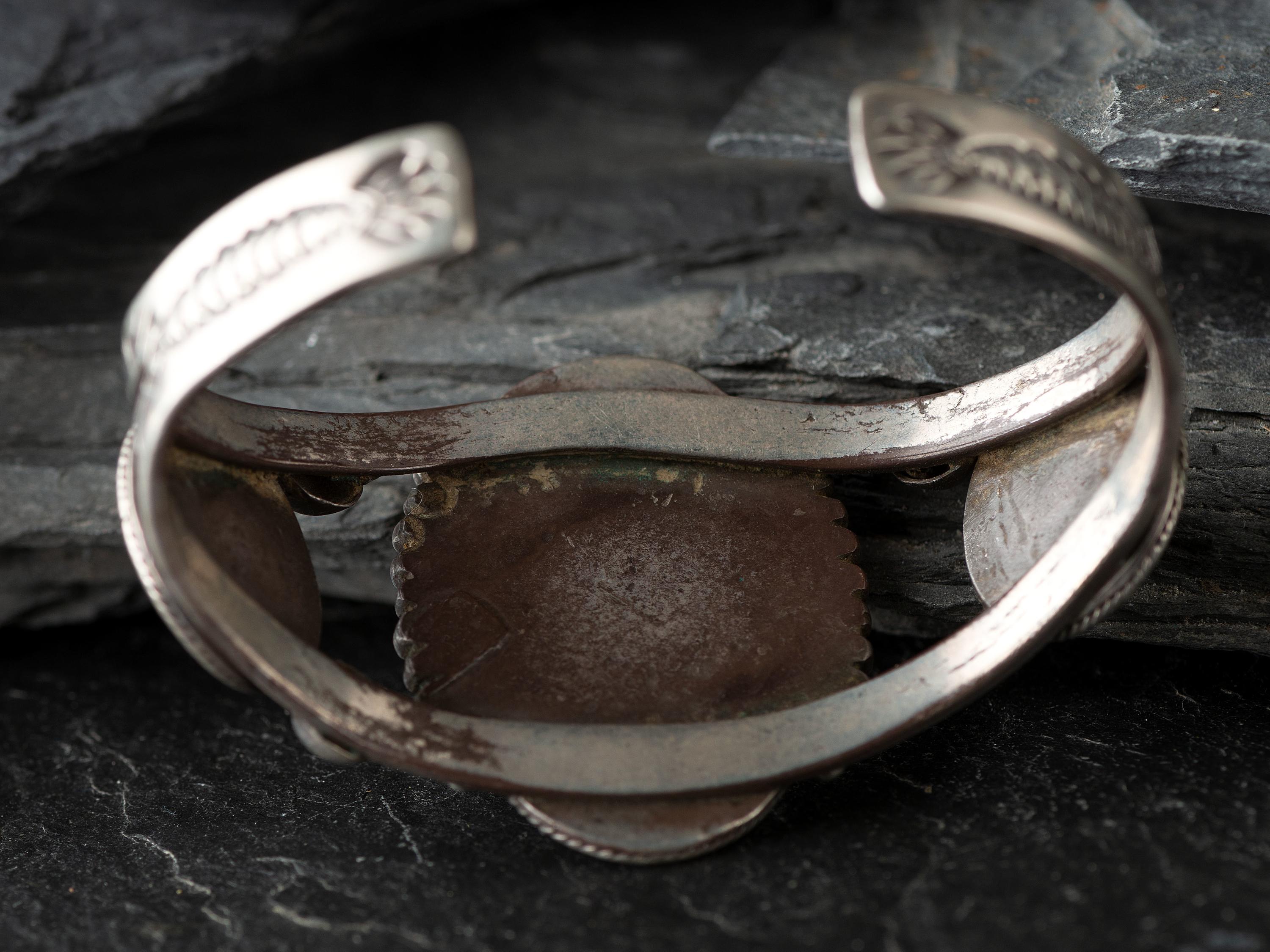 Navajo Silver and Turquoise Cuff Bracelet