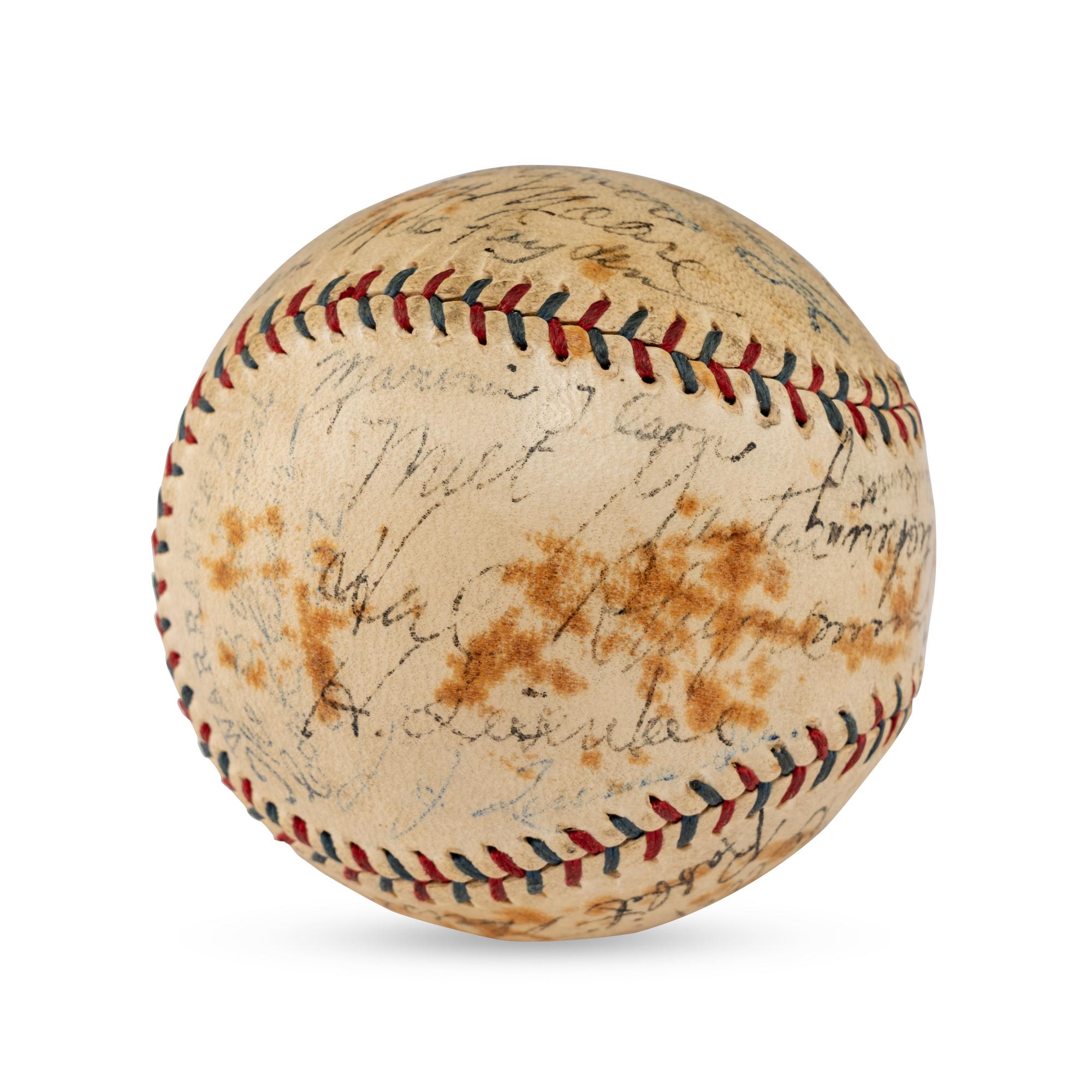 A 1931 Boston Red Sox Team Signed Autograph Baseball (Beckett Authentication Services)