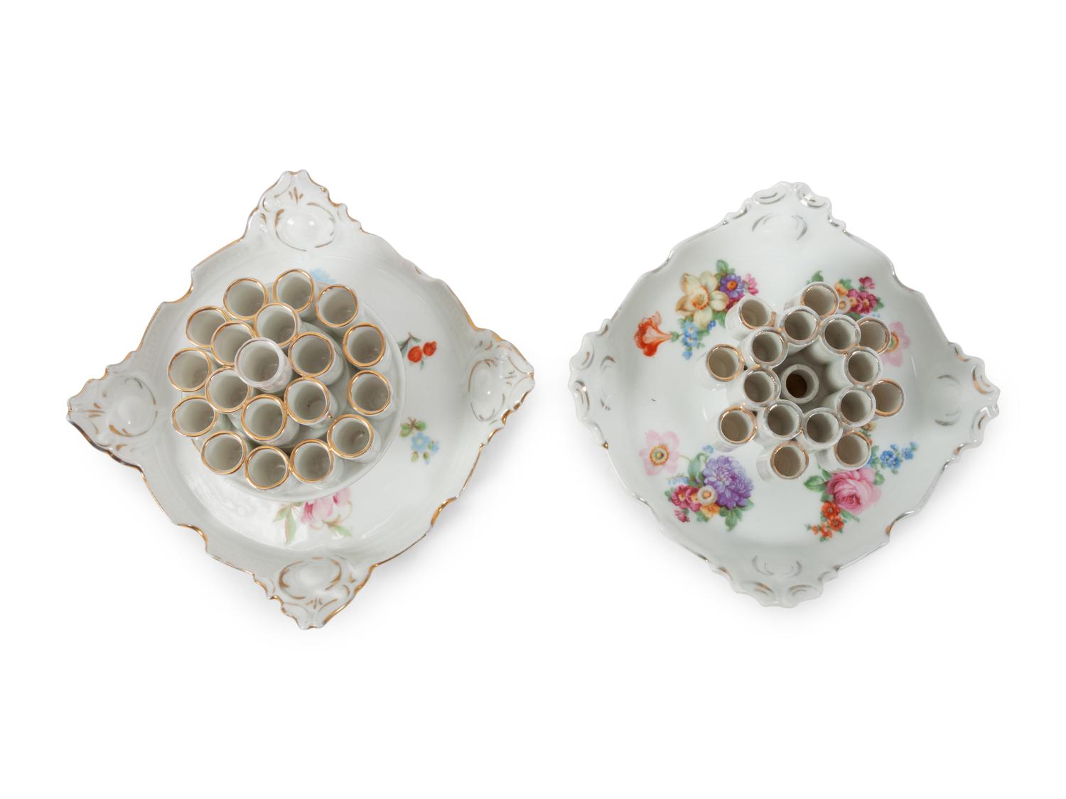 An Assembled Group of Continental Porcelain Smoking Articles