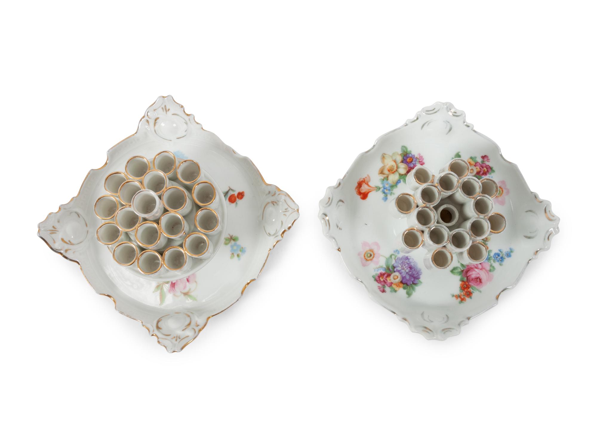 An Assembled Group of Continental Porcelain Smoking Articles