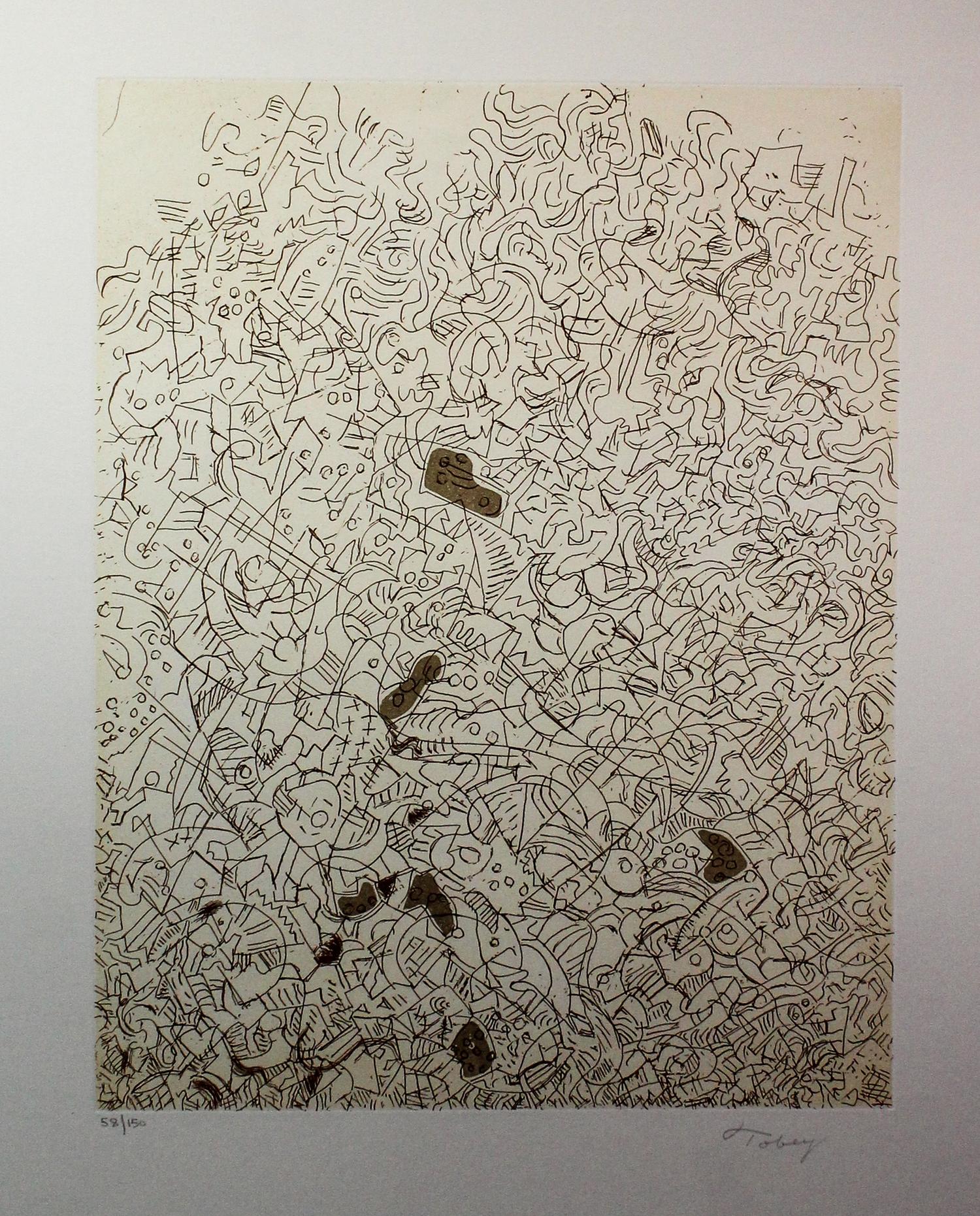 Mark Tobey, (American, 1890-1976), Psaltery, 1st Form and Psaltery, 2nd Form, 1974