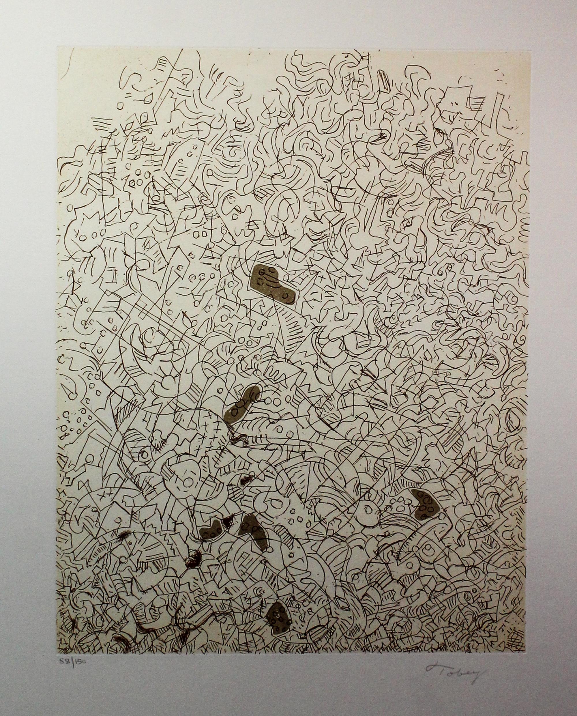 Mark Tobey, (American, 1890-1976), Psaltery, 1st Form and Psaltery, 2nd Form, 1974