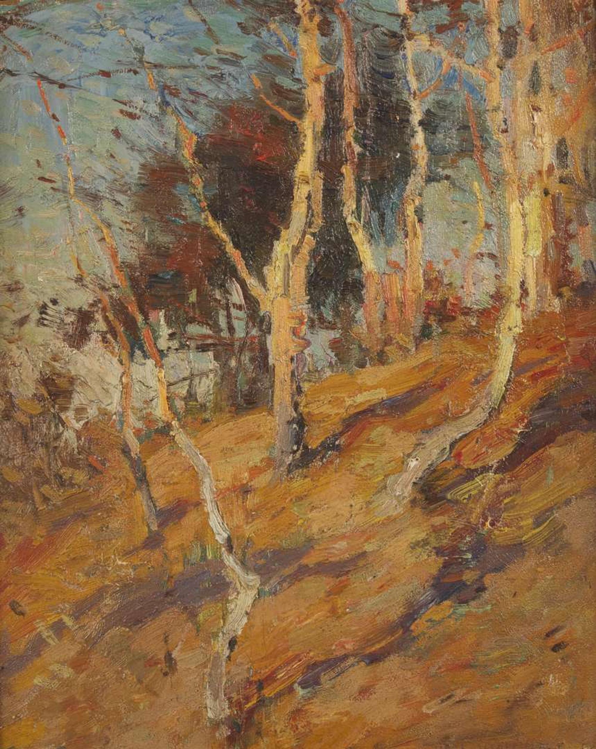 Harry Aiken Vincent (American, 1864-1931) - Grove of Trees, Autumn