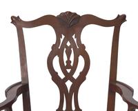 A Chippendale Style Carved Mahogany Armchair