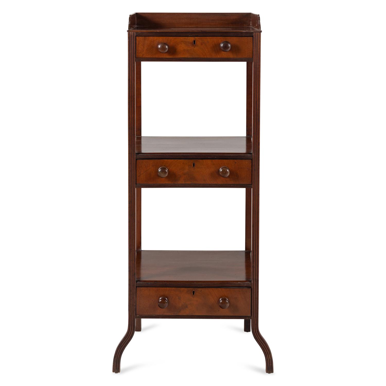 An English Mahogany Etagere
