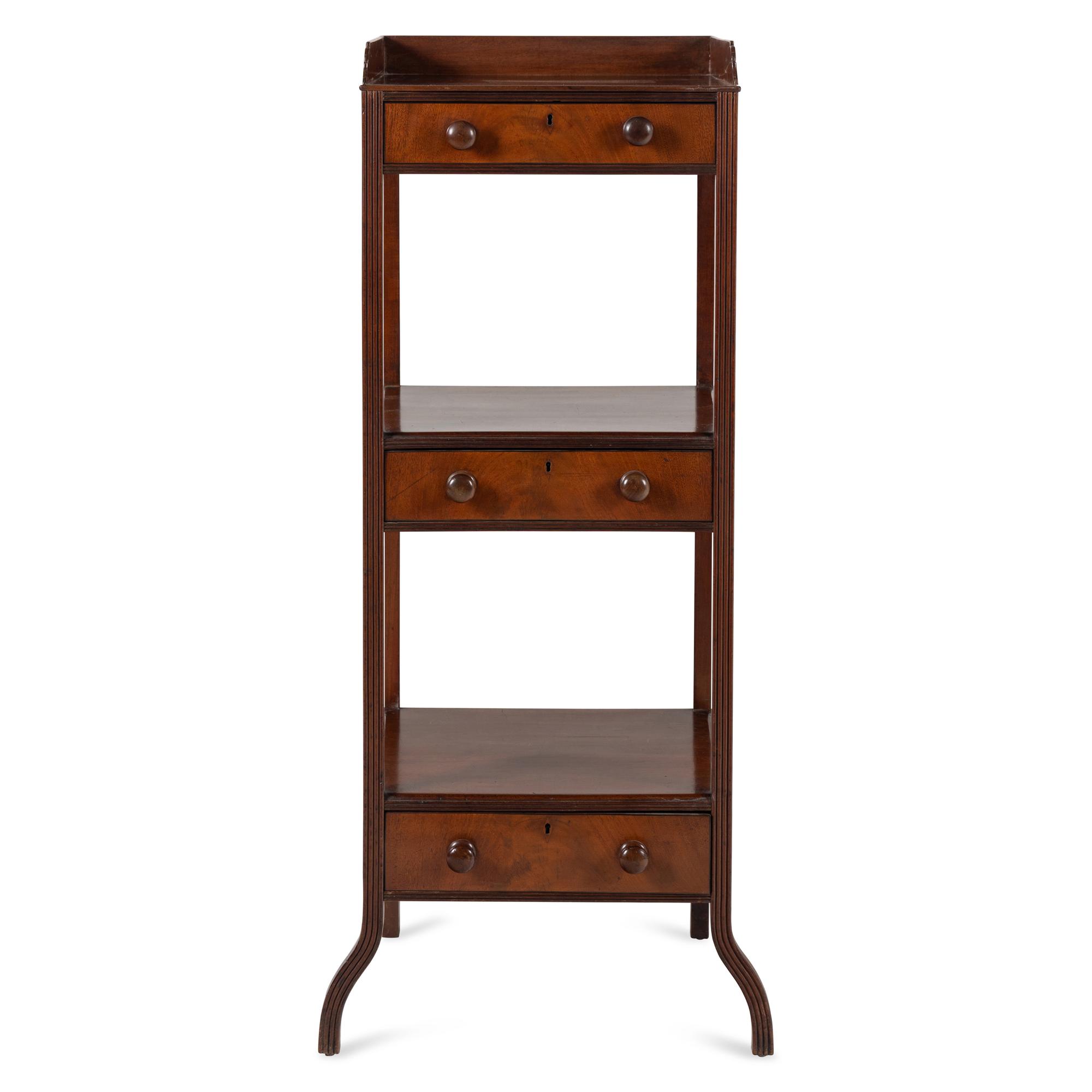 An English Mahogany Etagere
