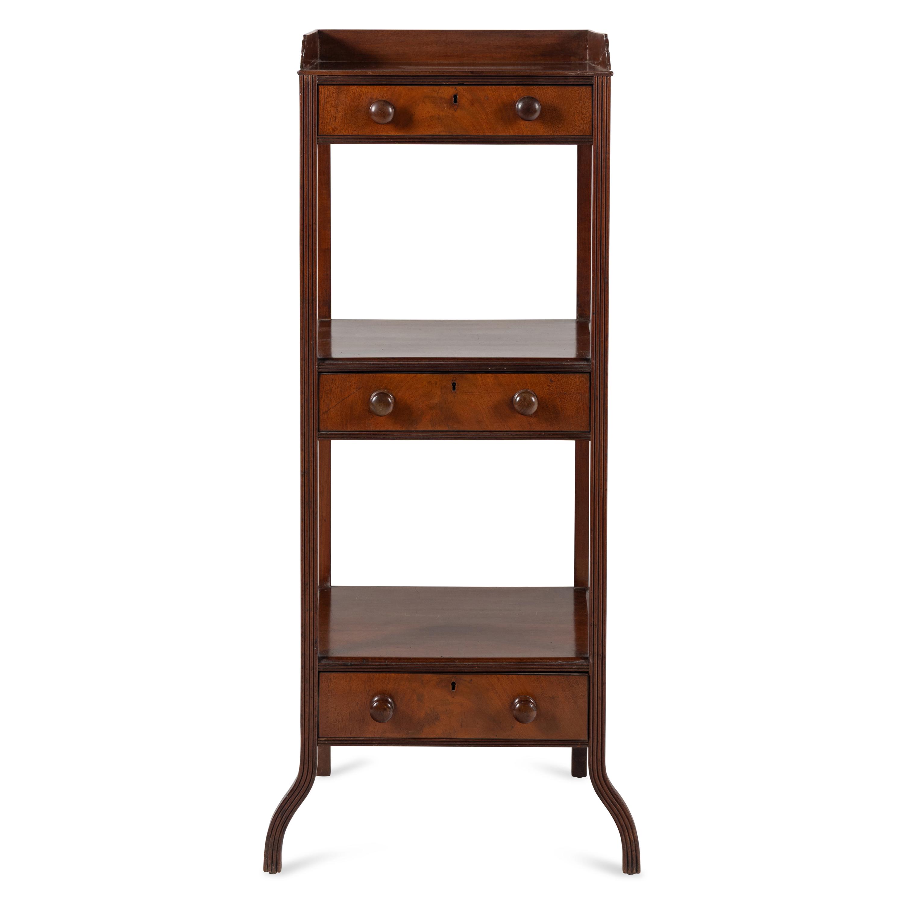 An English Mahogany Etagere