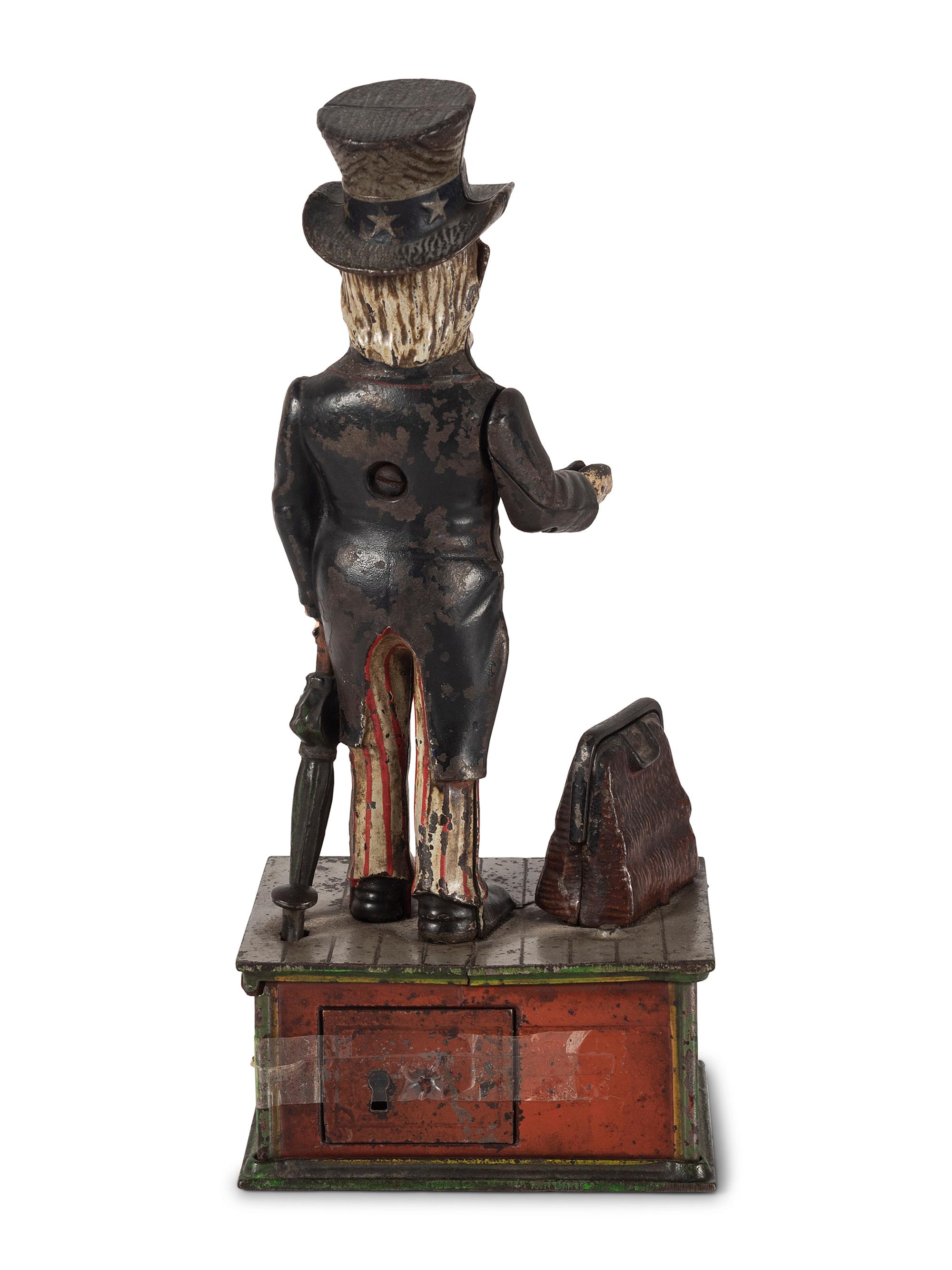 An "Uncle Sam" Cast Iron Mechanical Bank