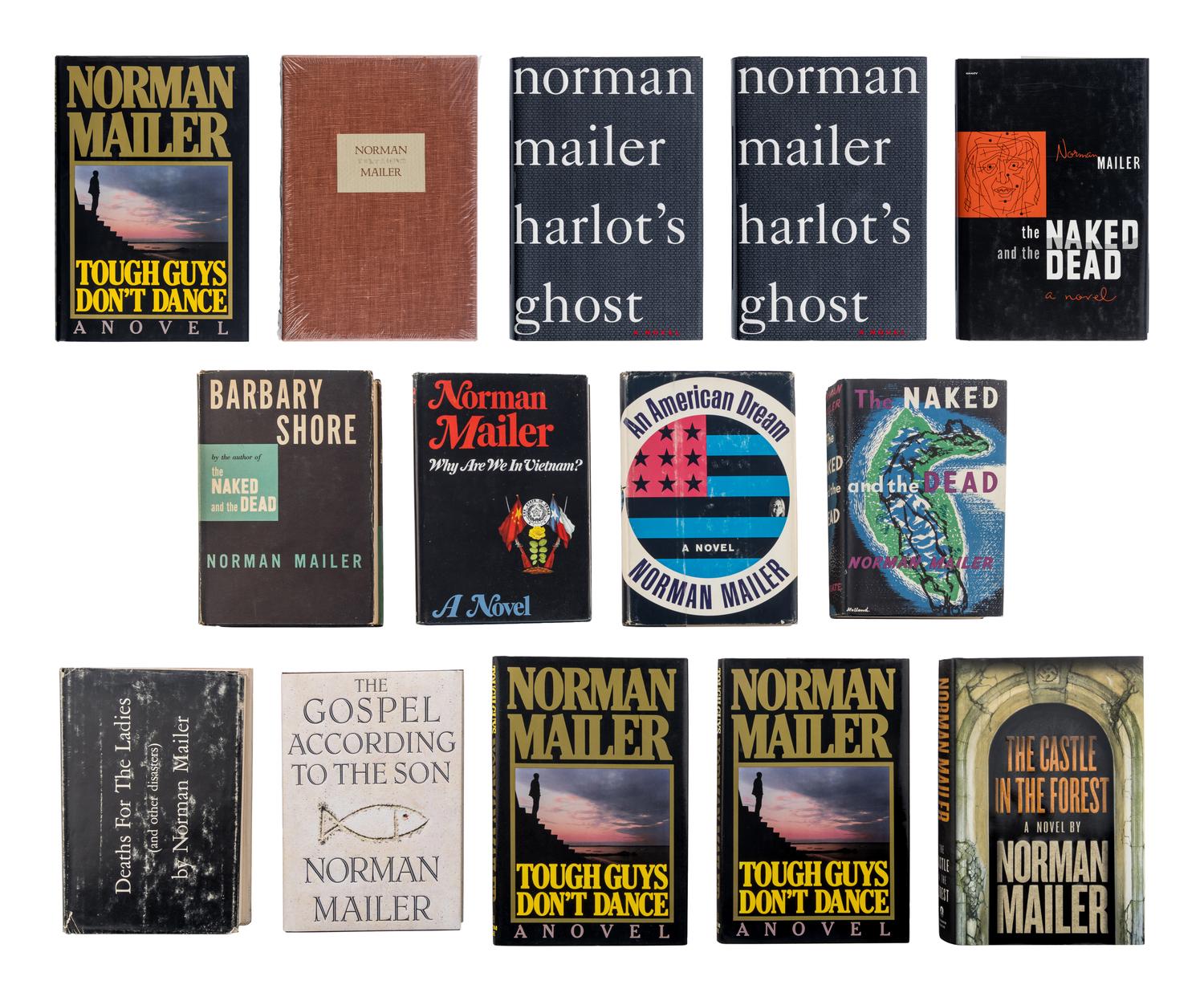 MAILER, Norman (1923-2007). A group of 14 works of fiction by Mailer, MOST FIRST EDITIONS, MANY SIGNED, comprising: