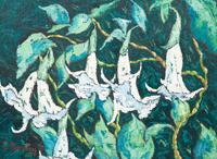 Pêches sur plat vert, Grapes, Foxgloves, and Datura (four works)