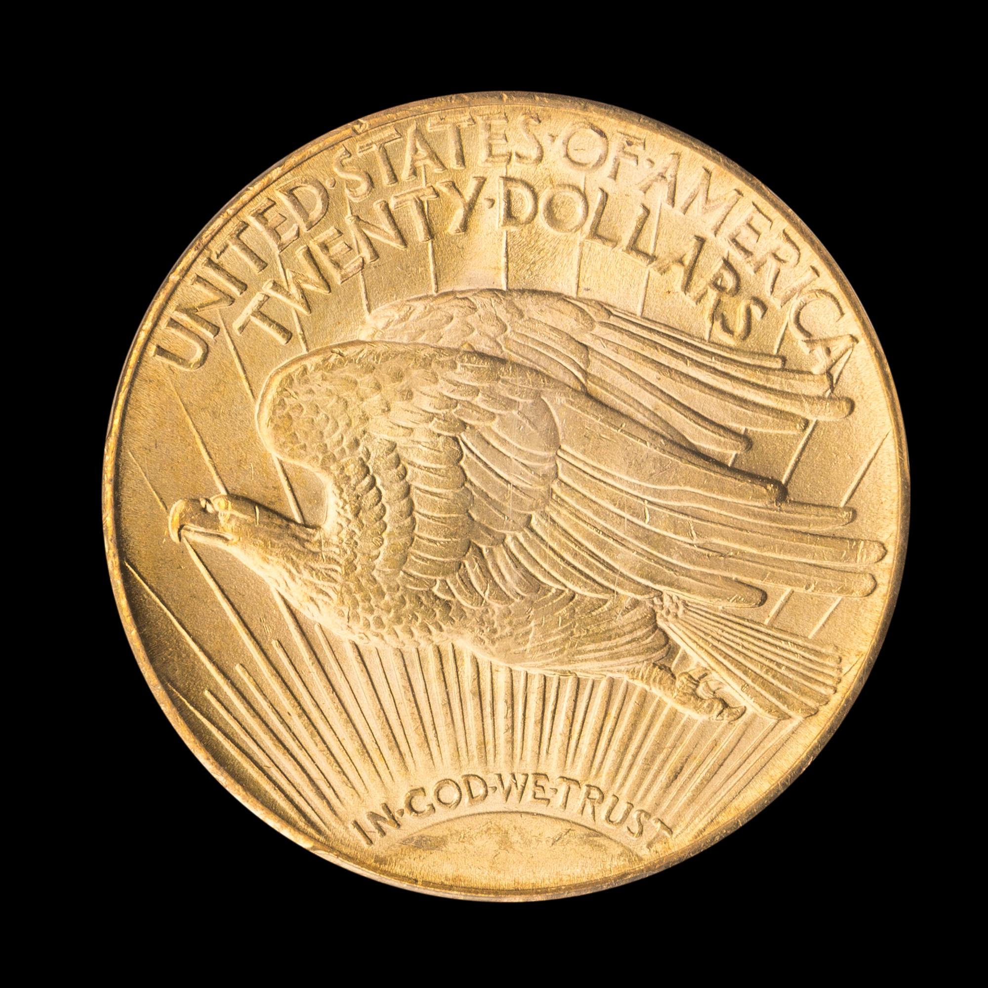 A United States 1916-S St. Gaudens $20 Gold Coin
