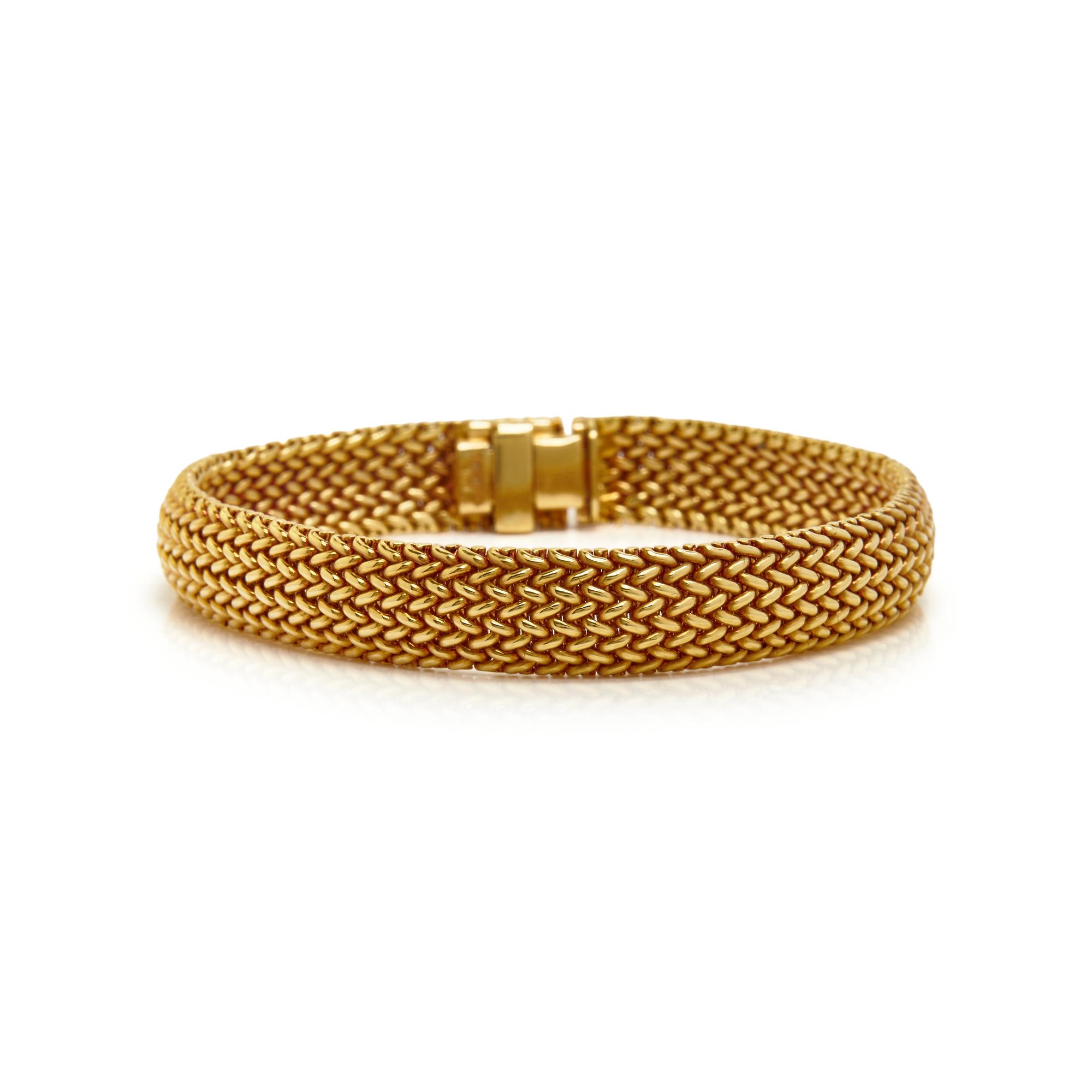 TIFFANY & CO., YELLOW GOLD 'SOMERSET' BRACELET