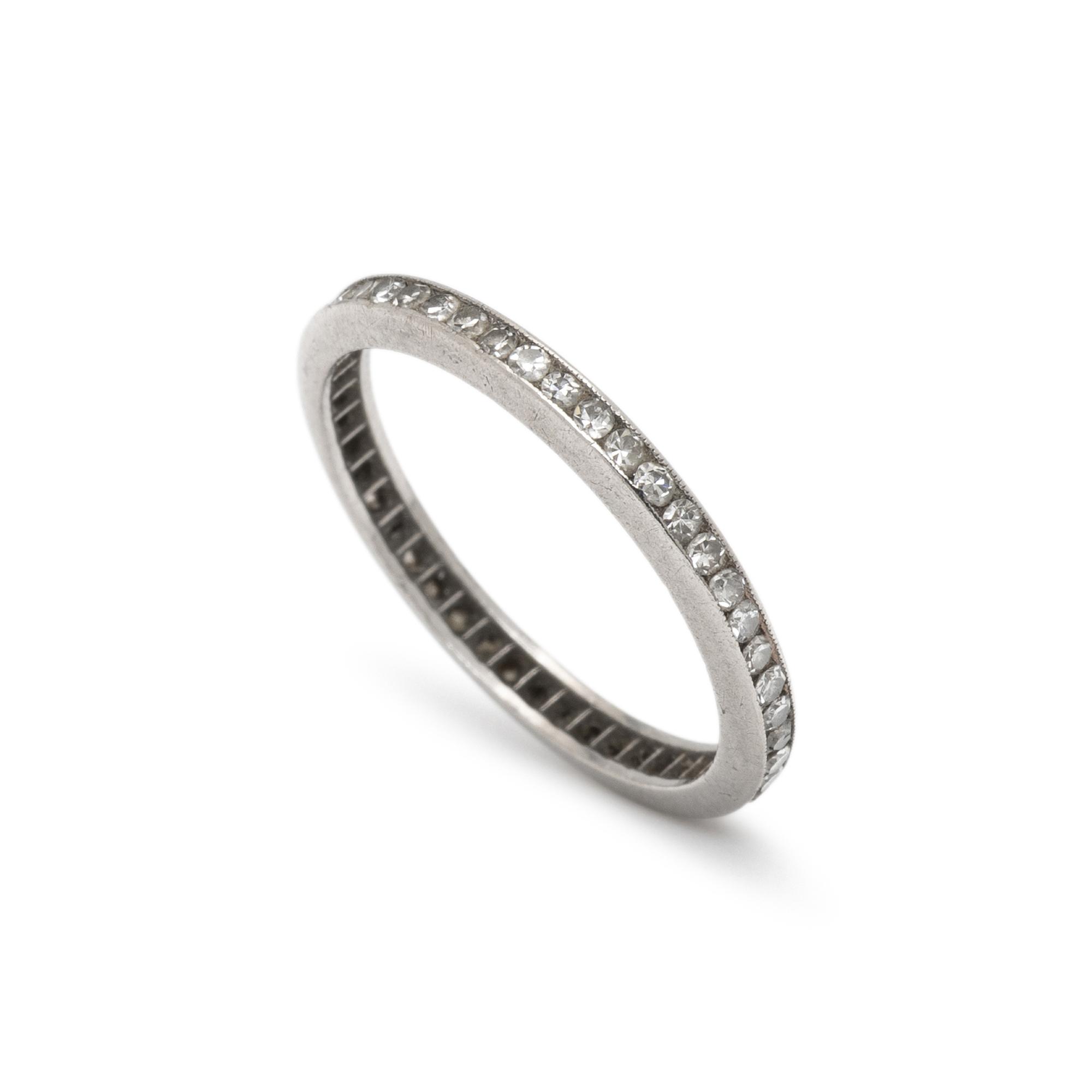 PLATINUM AND DIAMOND ETERNITY BAND