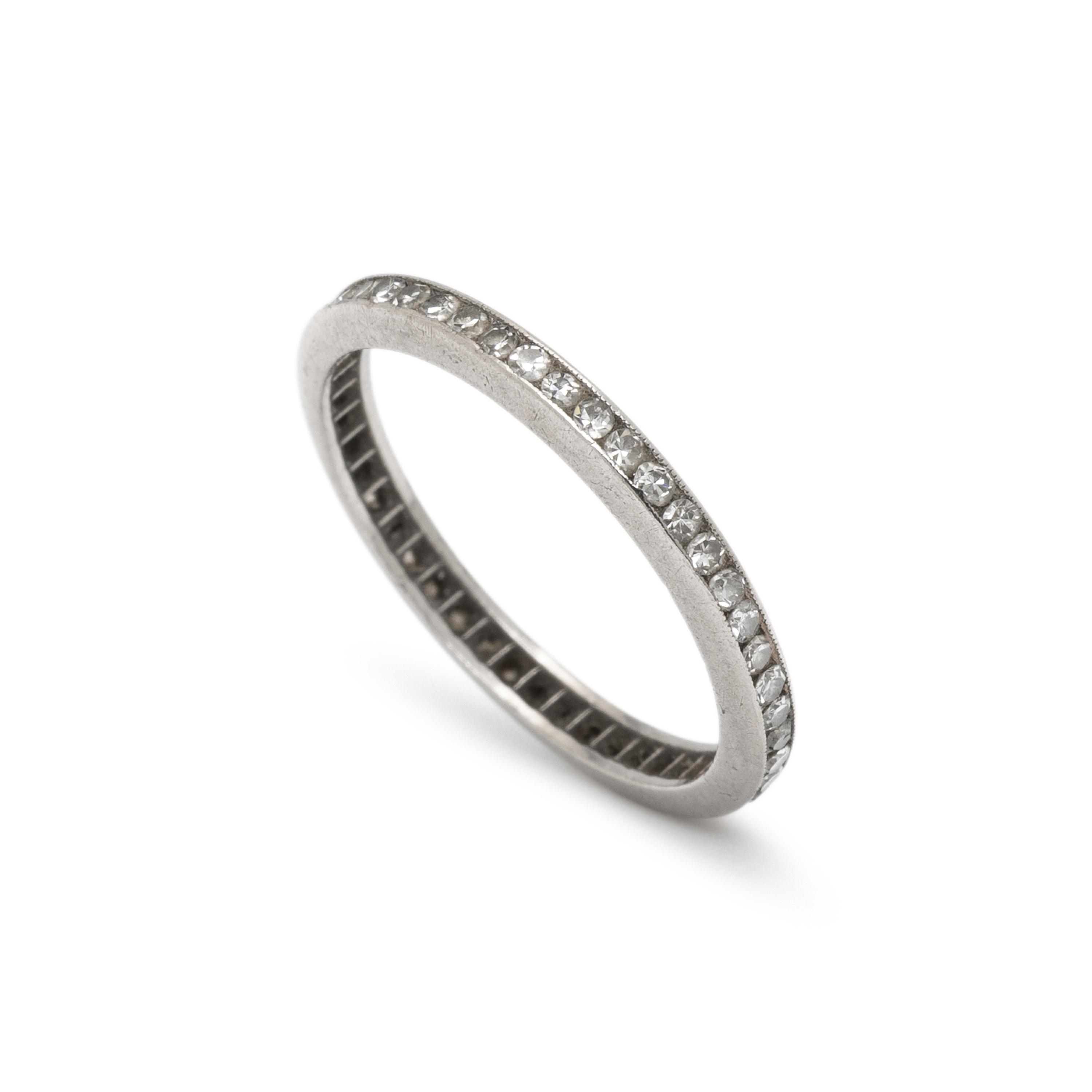 PLATINUM AND DIAMOND ETERNITY BAND