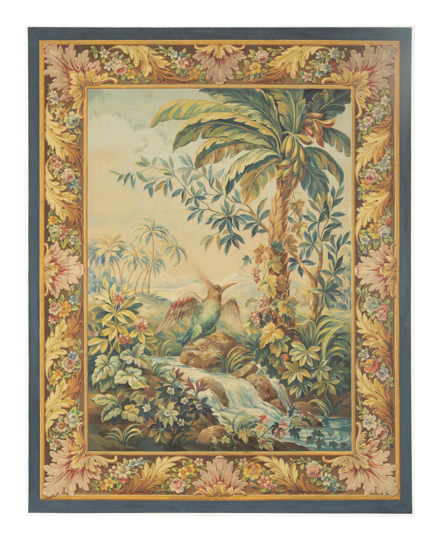 A French Boiserie Wallpaper Panel
