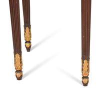 A Louis XVI Style Parcel Gilt Mahogany Marble-Top Console Table