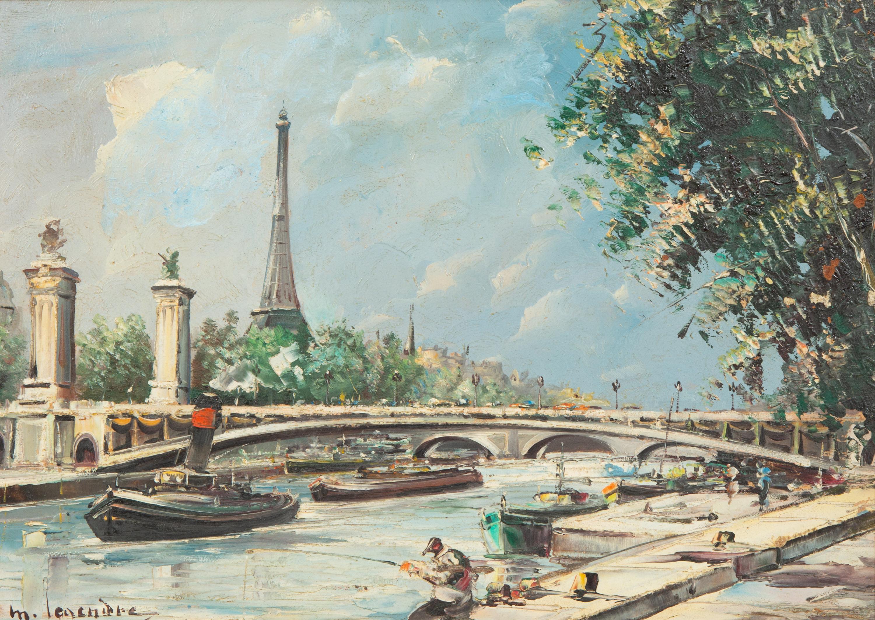 Eighteen Parisian Street Scene Paintings