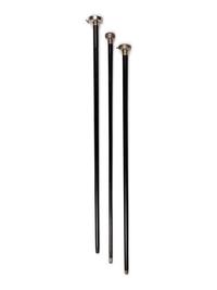 Three Continental Pocket Watch Mounted System Walking Sticks