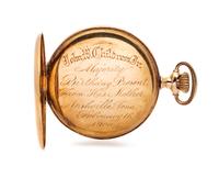 A 14 Karat Yellow Gold Open Face Pocket Watch, Elgin, Circa 1899,