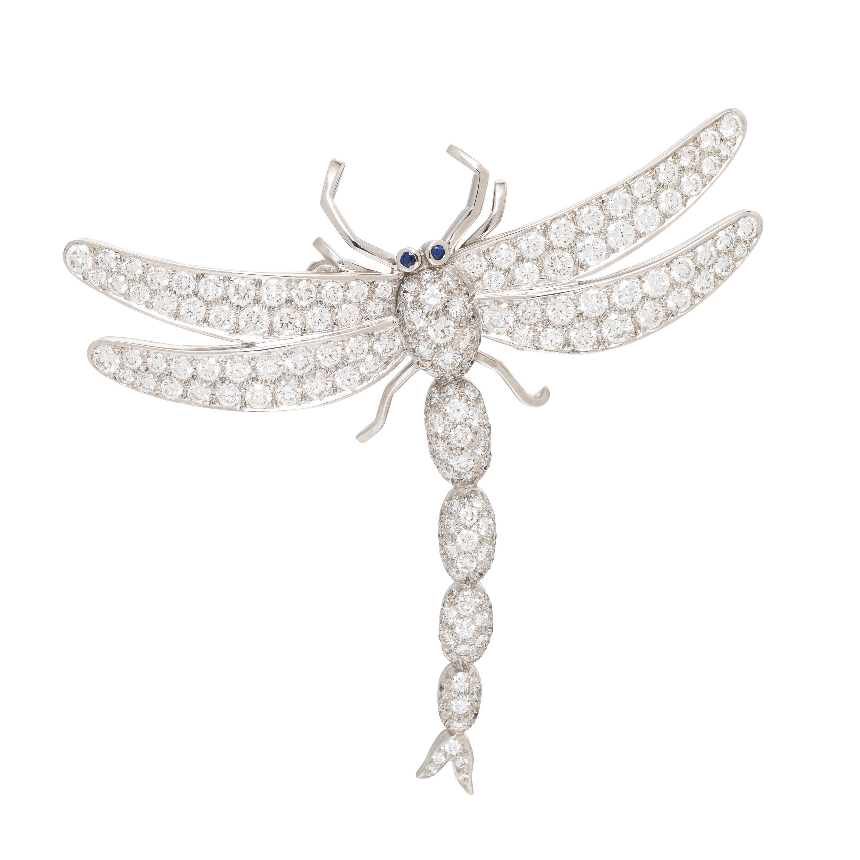 Tiffany & Co., Diamond and Platinum Dragonfly Necklace Enhancer