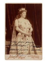 GADSKI, Johanna (1872-1932). Cabinet photograph signed and inscribed (“To my good friend Mrs. William B. Chase Johanna Gadski Tauscher 1909”), by Aimé Dupont.