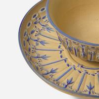 A Wedgwood Encaustic-Decorated Caneware Cup and Saucer UK, circa 1787