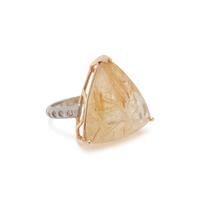 RUTILATED QUARTZ AND DIAMOND RING