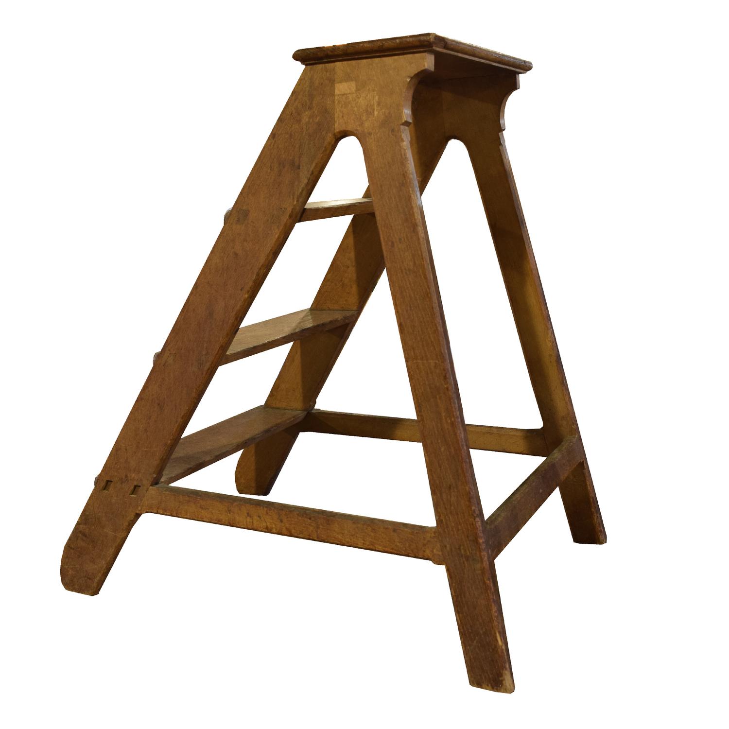 A Library Step Ladder from the National Library of France 19" W x 30" D X 31" H — France