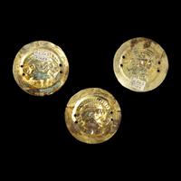 Three Chimu Gold Alloy Discs