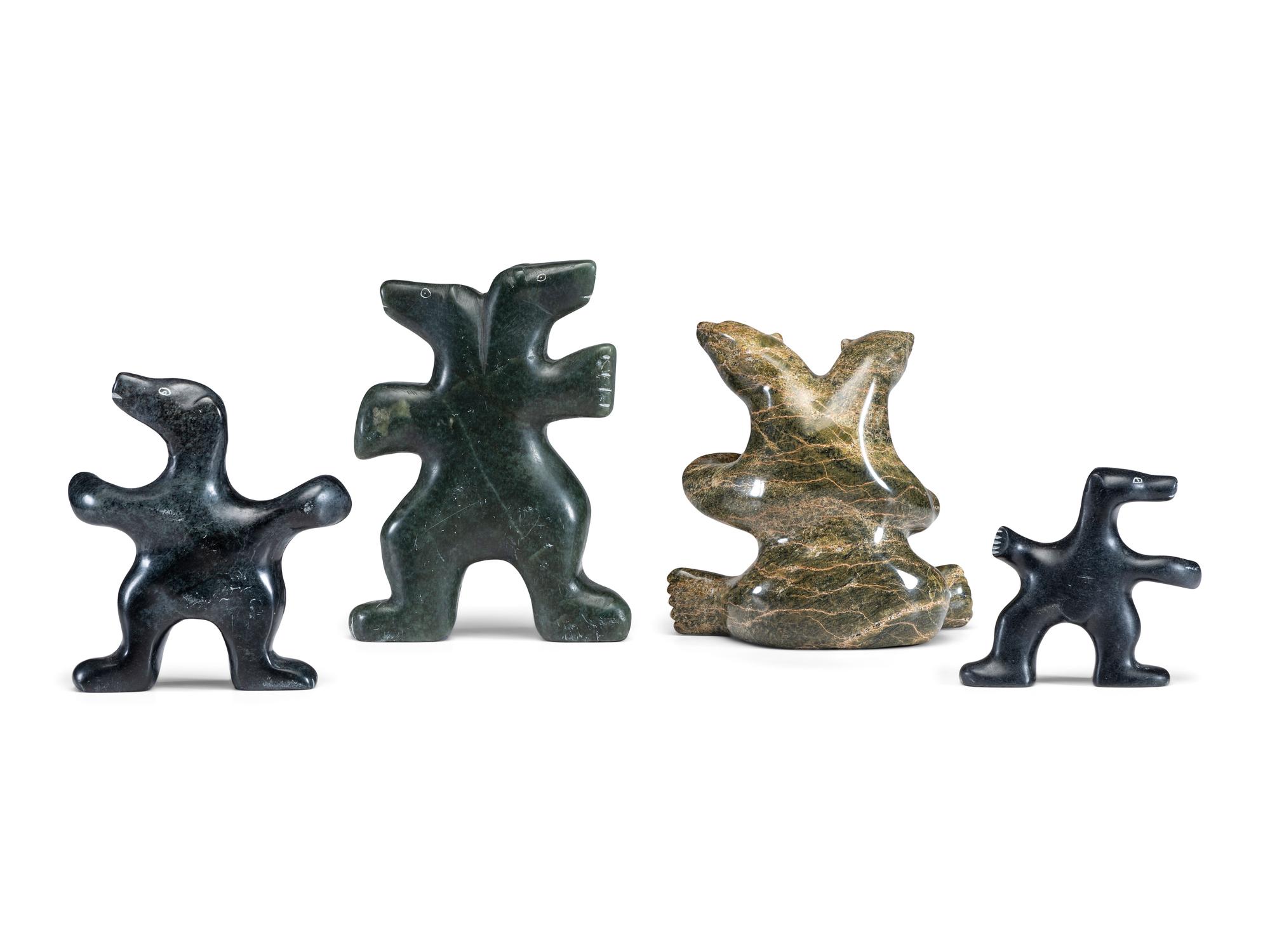 Soapstone Sculptures, Dancing Bears