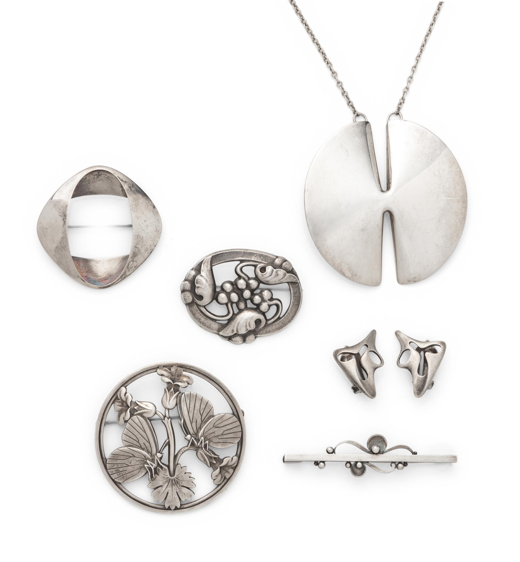 GEORG JENSEN, COLLECTION OF STERLING SILVER JEWELRY