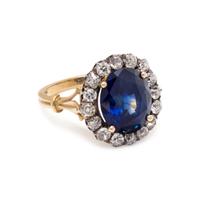 BURMESE SAPPHIRE AND DIAMOND RING