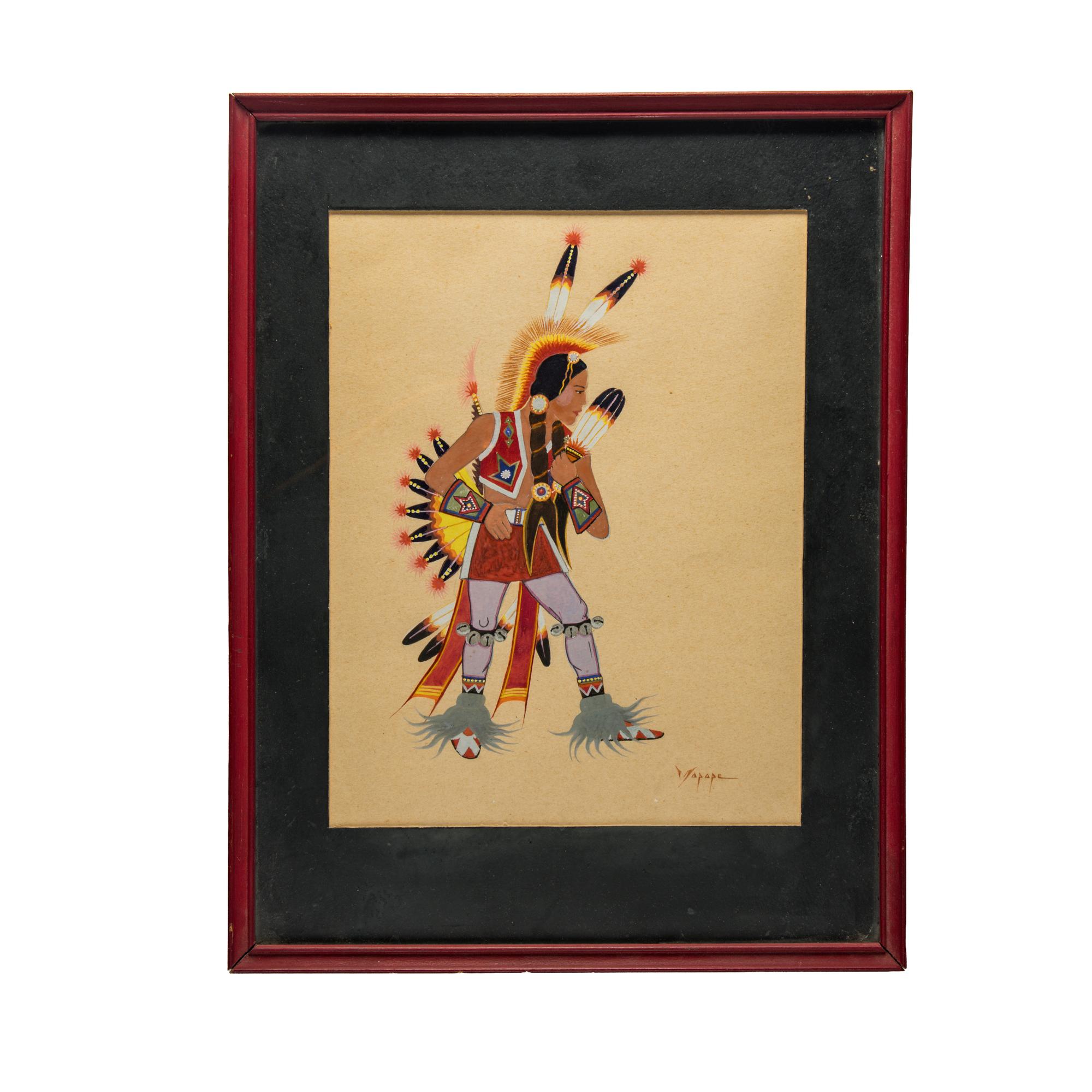 Stephen Mopope (Kiowa, 1898-1974) — untitled, Fancy Dancer