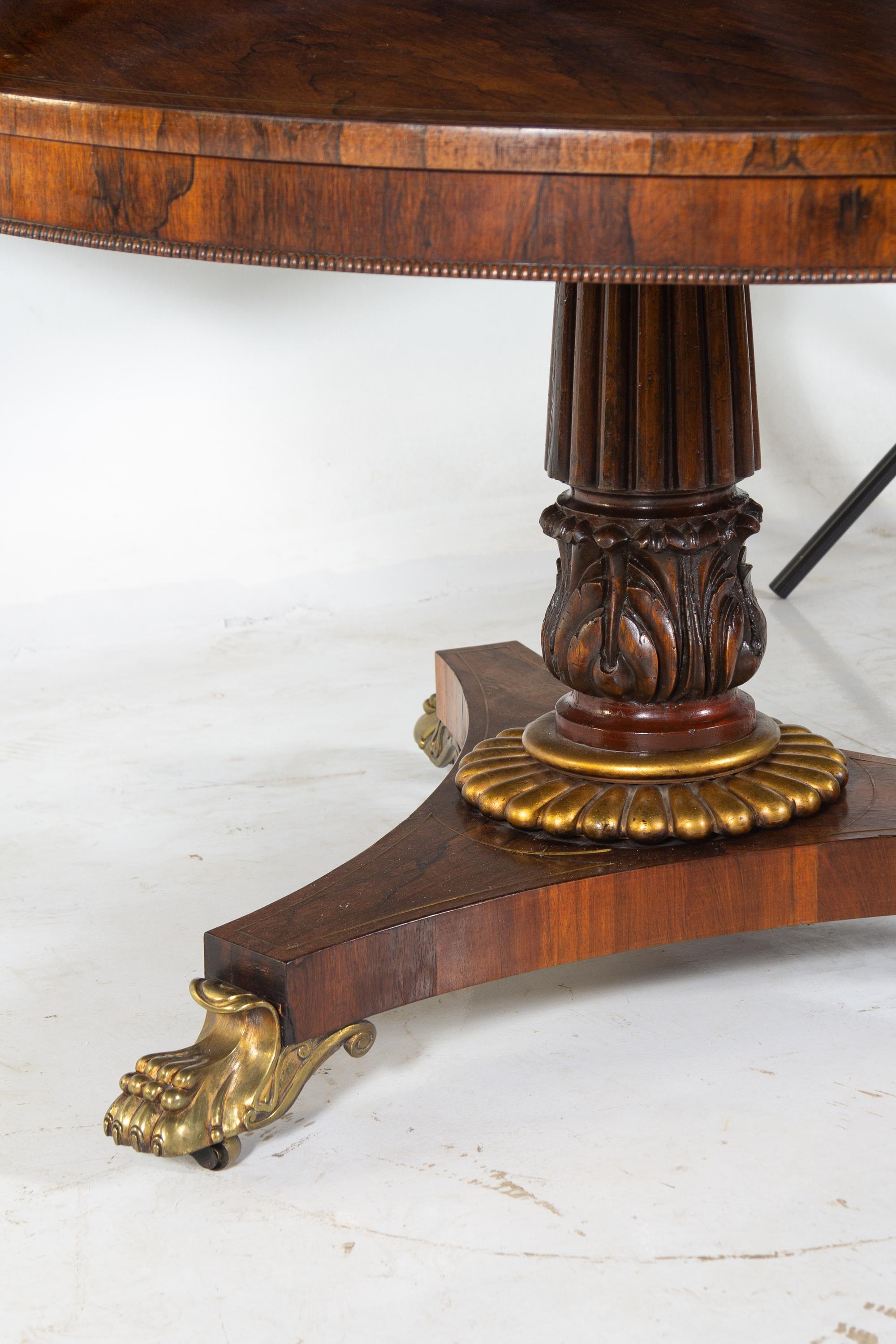 A Regency Rosewood Breakfast Table