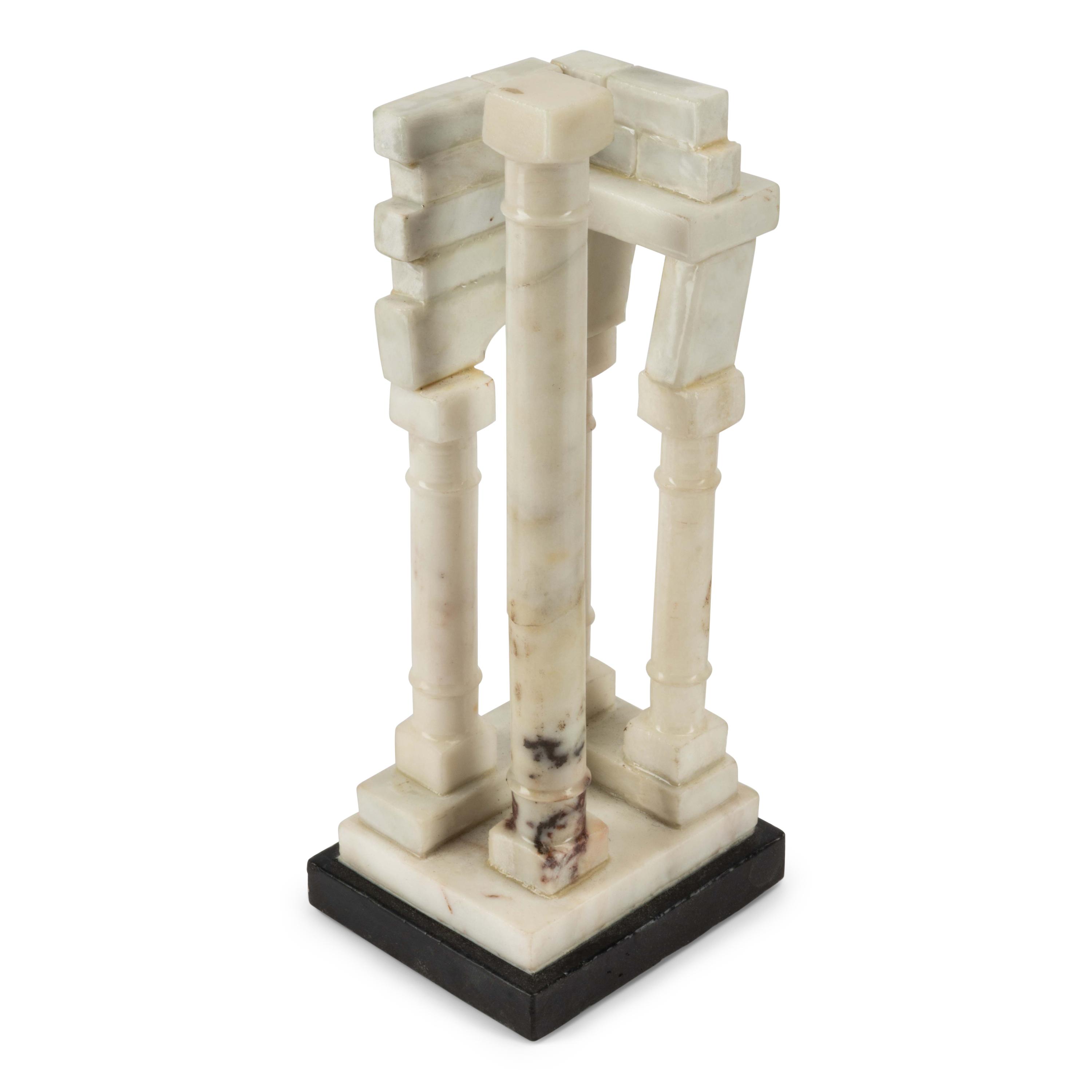Five Grand Tour Style Marble Models of Ruins