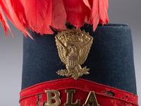 [CIVIL WAR]. Artillery shako, attributed to the Brooklyn Light Artillery. Manufactured by John A. Baker, New York.