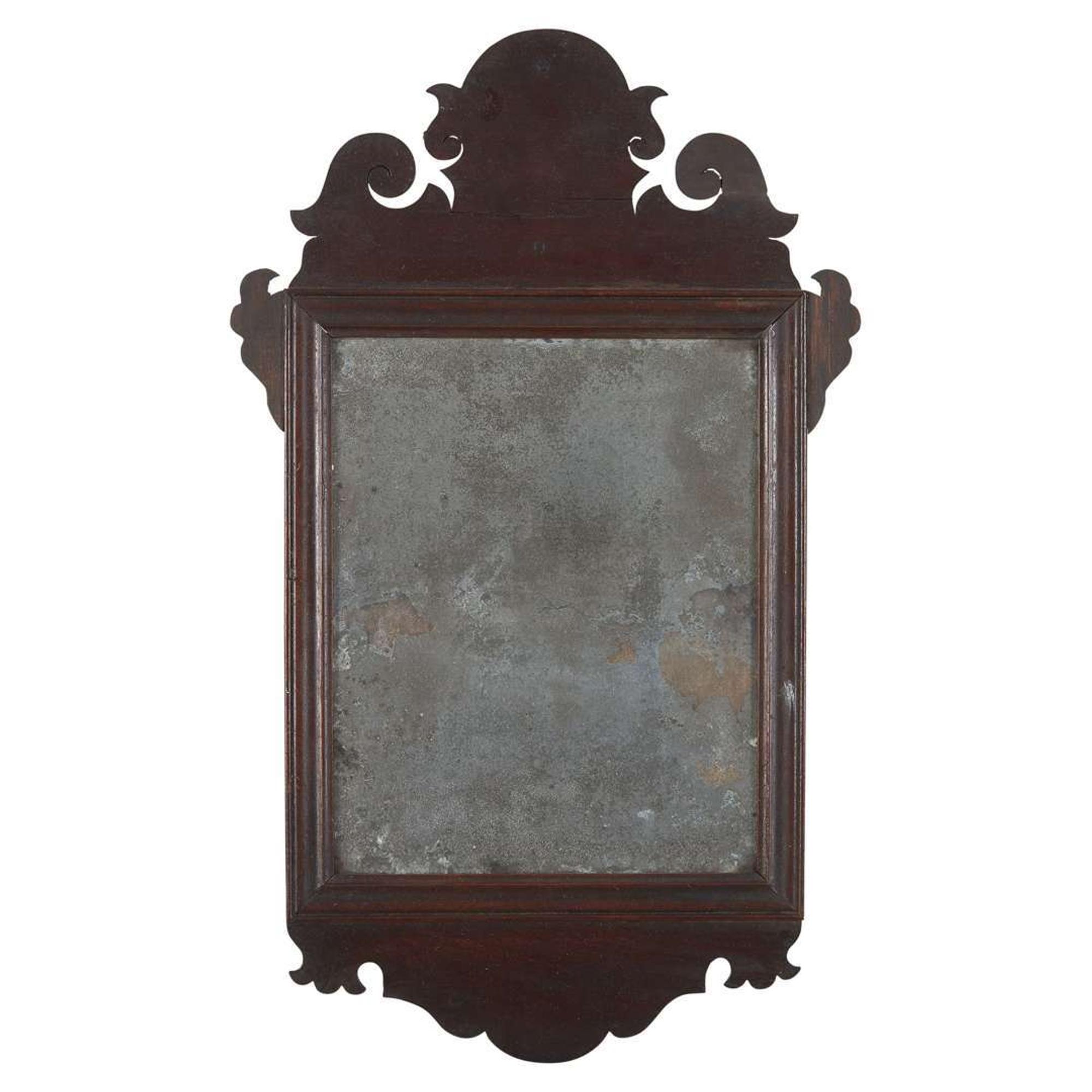 Small Chippendale mahogany looking glass 18th century
