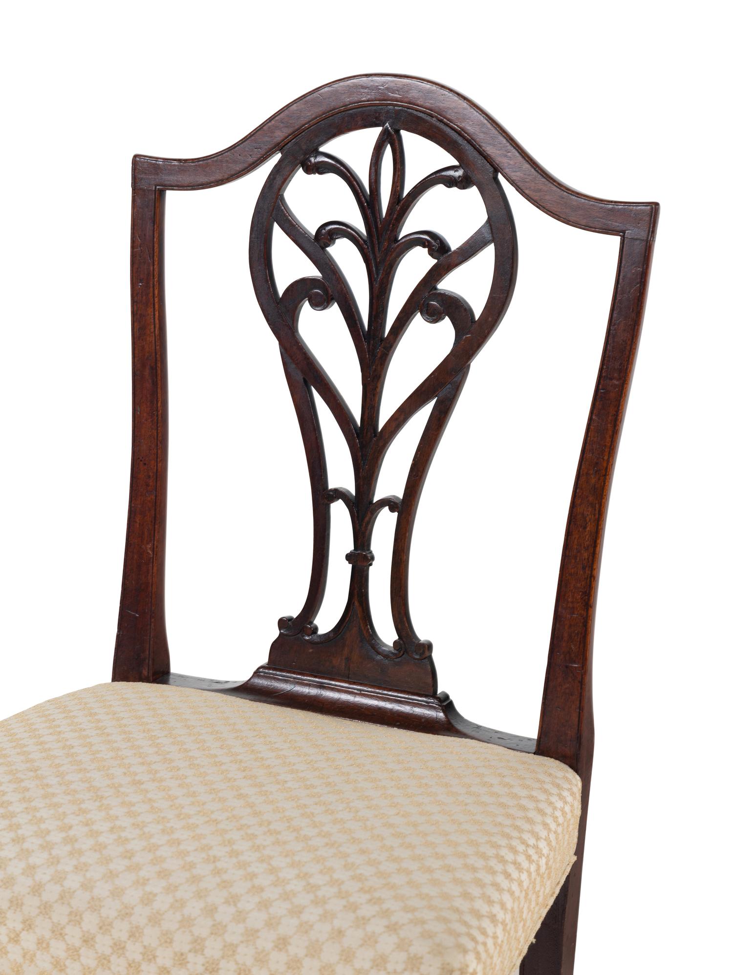 A Pair of George III Mahogany Side Chairs