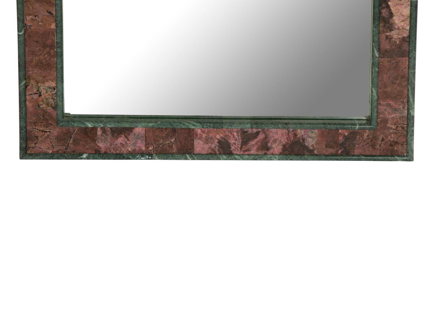 A Pair Queen Anne Style Marble-Framed Pier Mirrors