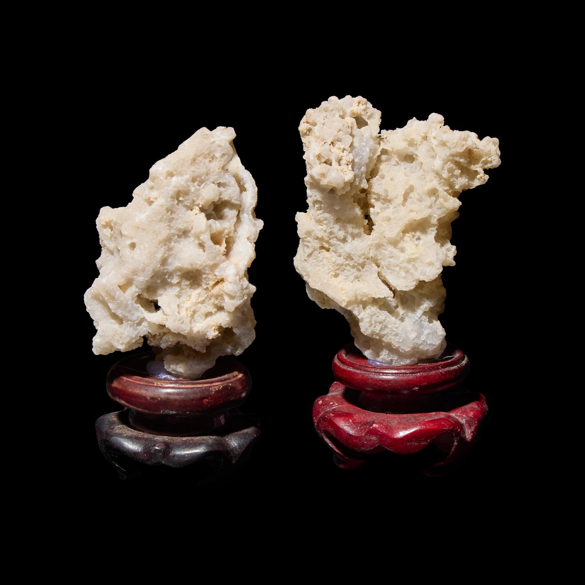 Two Small Chinese Scholar's Rocks 賞石兩座