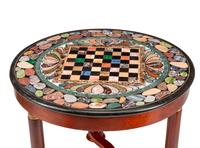 An Empire Style Mahogany and Specimen Marble-Top Center Table