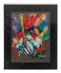 A Group of Five Works of Baseball Art Including Carl Yastrzemski Signed Autograph,