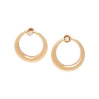 YELLOW GOLD AND DIAMOND EARCLIPS