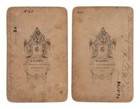 [NATIVE AMERICANS]. GOFF, O.S., photographer. A group of 2 cabinet cards of Chief Gall and Low Dog. Bismarck, Dakota Territory.